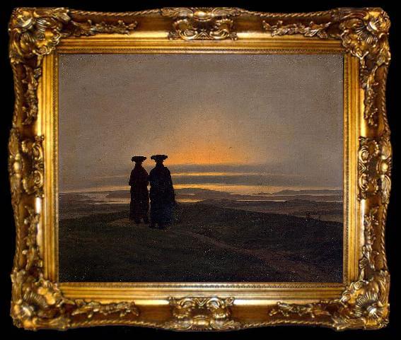 framed  Caspar David Friedrich Sunset, ta009-2